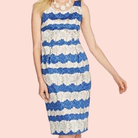 New Talbots Blue Daisy Floral Sheath Dress - Picture 7 of 7